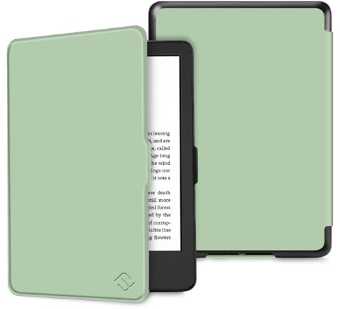 Fintie Hülle für 6 Kindle (11. Generation) – 2024/2022, Leichte Case Schutzhülle mit Auto Schlaf/Wach Funktion für 6 Zoll Kindle Basic 2024, Agavengrün