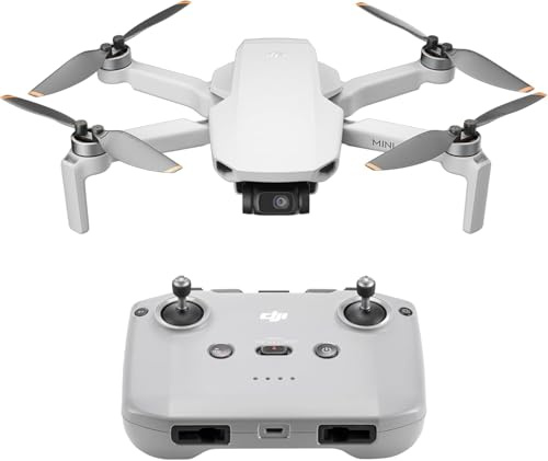 DJI Mini 4K, drone per adulti, fotocamera 4K HD, meno di 249 g, stabilizzatore 3 assi, trasmissione video 10 km, return automatico, resistenza al vento, 31 min di volo, C0, volo