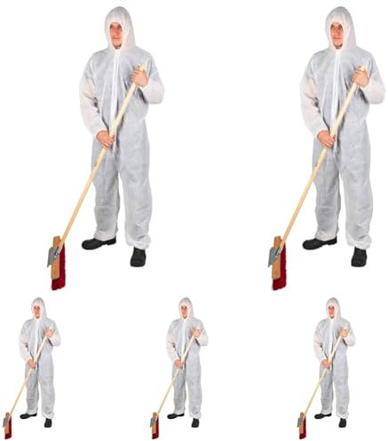 Kerbl 3408, Tuta in Polipropilene monouso Bianco Größe XXL (Confezione da 5)