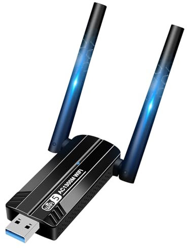 Vemfay USB Wifi per PC AC1300Mbps Chiavetta Wifi per PC Fisso Dual Band 2.4/5GHz Chiavetta Internet WiFi Dongle Compatibile con Windows 7/8/10/11/Vista/XP/Mac