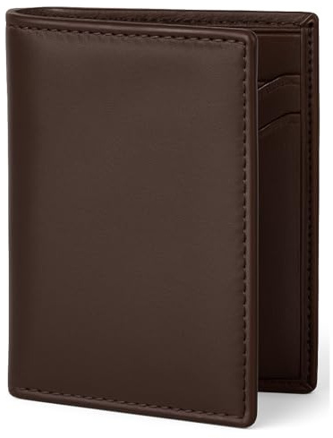 DYKANBO Billeteras para Hombre de Piel con Protección RFID, Slim Vertical Compacta para Bolsillo, Cartera Hombre Pequeña, con Monedero Sin Abultar, Ideal para Uso Diario, Viajes y Oficina
