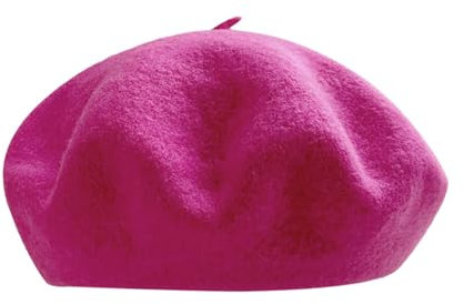 Bonnet Béret en Laine Béret Français Bonnet Hiver pour Artiste et Peintre Couleur Unie Femme Béret Basque Français Uni Bonnet Cache-oreilles (D, M), d, M