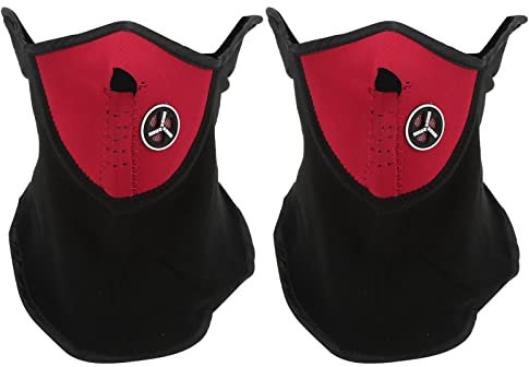 RiToEasysports Demi-Masque Facial, Coupe-Vent, Anti-poussière, pour Cyclisme en Hiver, Chaud, avec Ventilation, pour Moto, Ski en Plein Air, Cyclisme en Hiver (Rouge)