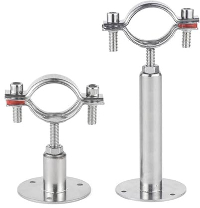 SEQLTWFC 304 Stainless Steel Tube Pipe Clamp Hanger Stand Off Support Adjustable 30-50mm 50-100mm For 19-108mm OD Pipe(70-76mm L30-50mm)