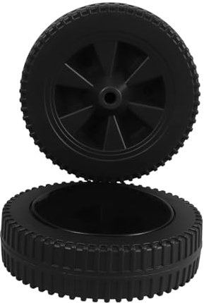ULTECHNOVO Set 2 Ruote Piroettanti in Plastica da 7 Pollici per Barbecue a Gas, Kit Ruote di Ricambio Resistenti al Calore e Usura per Griglie e Carrelli da Esterno