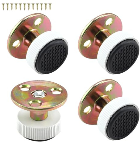 SHENGYIG 4 Piezas Patas Regulables para Muebles (Blanco), Pies Ajustables en Altura para Muebles, con Fijación por Tornillos, Rango de Ajuste 29mm-42mm, para Gabinetes, SofáS, Mesas, Sillas