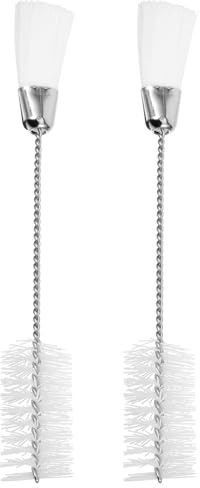 Cabilock Saxophon Reinigungsbürste aus Eisen und Nylon 2 Stück mit Doppeltem Bürstenkopf Vielseitig und Langem Griff Langlebig für Holzblasinstrumente