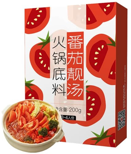 Sauce pour Bouillon de Fondue Au Style Sichuan à la Tomate, Assaisonnement Authentique pour Soupe Chinoise, Base pour Fondue Chinoise et Cuisine