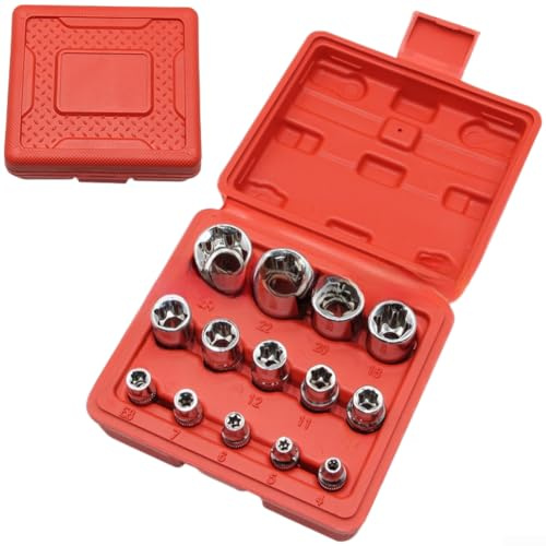 Kit de reparación de zócalos, 14 piezas, cabeza hexagonal interna, volante grande y mediano, juego de herramientas de tipo hexagonal interno para taller automotriz