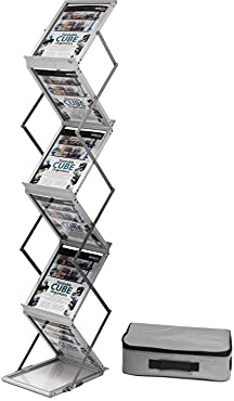 Deflecto Prospektständer zusammenfaltbar/DE36100 silber