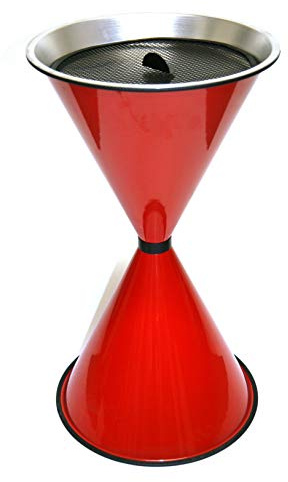 Standaschenbecher Diabola 71x40cm rot SZAGATO | Made in Germany Aschenbecher für draußen mit Deckel Stand outdoor