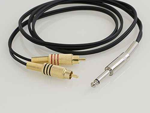 MPE - Cavo adattatore audio mixer Made in Italy da jack 6,3mm mono a rca mod: A6-5 metri