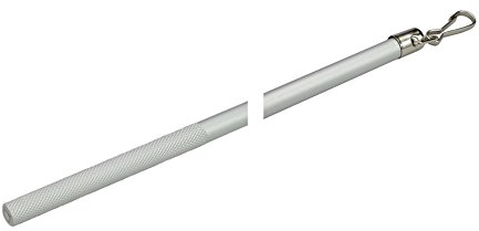 JalousieCrew 1 Stück Schleuderstab Farbe Silber Aluminium - Länge 125 cm - für Gardinen