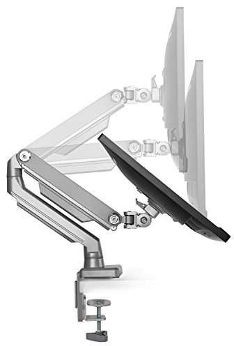 RICOO Monitor Halterung Tisch Mechanische Feder für 13-32 Zoll, VESA Tischhalterung, Monitorarm TS8711 Monitorhalterung 1 Monitor Arm Bildschirmhalterung Bildschirm Halter Arme für Computermonitore