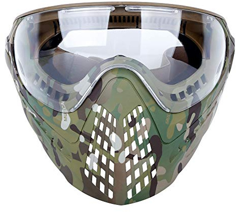 GYDEHUTJ Taktische Vollmasken Airsoft Helmmaske mit austauschbarer Schutzbrille und Helmkupplung