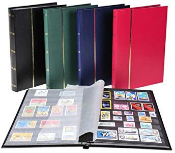 EXACOMPTA Briefmarkenalbum, 225 x 305 mm, schwarz, 16 Seiten, Sie erhalten 1 Stück á 16 Seiten