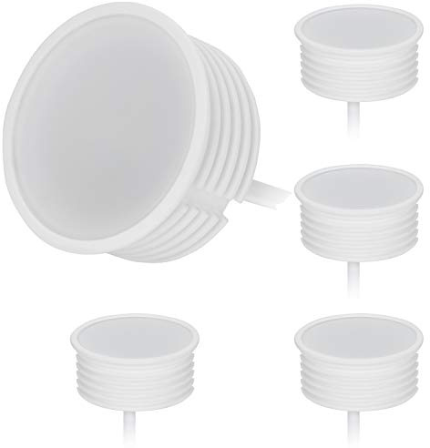 HCFEI 5x LED Modul FLAT Dimmbar 5W 230V 120° für GU10 Einbaustrahler, Warmweiß 3000K, Keramik Gehäuse