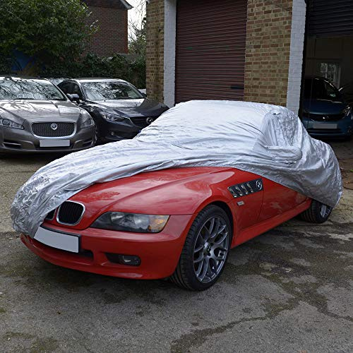 BMW Z3 Car Cover – Waterproof All Weather for Indoor and Outdoor Protection, Breathable Full Car Cover For Winter to Fit BMW Z3 Cars 1995-2002 by UK Custom Covers (Silver)