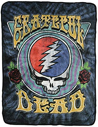 Grateful Dead Steal Your Face Super Soft and Cuddly Fleece Plush Throw Blanket