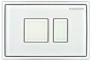 Betätigungsplatte AI Glas weiss f.2-Mengen-Spülung VIGOUR