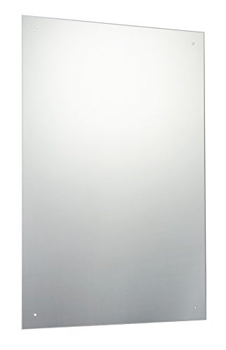 60 x 90cm Waterstone Frameless Bathroom Rectangle Mirror with Pre-Drilled Holes and Wall Hanging Fittings