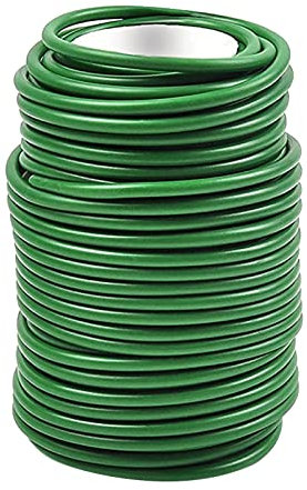 wuitopue 78.74FT Garden Flexible Wire Tie, Soft Plant Ties for Securing Garden Trees Cables Vines, Green Rubber-Coated Garden Twines to Support Plant Vines, Stems & Stalks (Green)