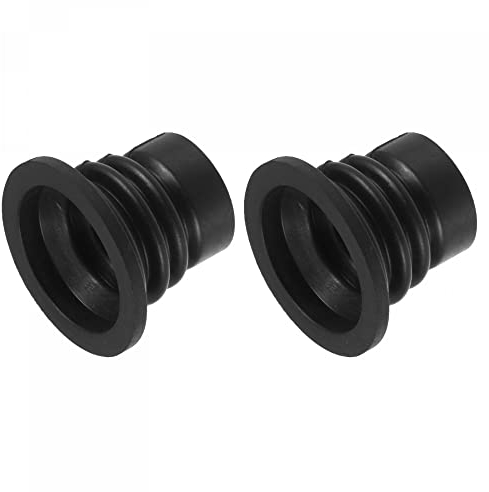 sourcing map Washing Machine Drain Pipe Seal Silicone Sealing Plug Ring for Bathroom, Kitchen, Laundry Room, 39mm, Black Pack of 2