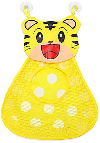 URFEDA Bad Spielzeug Organizer,Spielzeugnetz Badewanne,Cartoon Tiger Badewannenspielzeug Aufbewahrung, Badewannennetz für Spielzeug, Netz Badewanne Spielzeug, Badenetz für Spielzeug