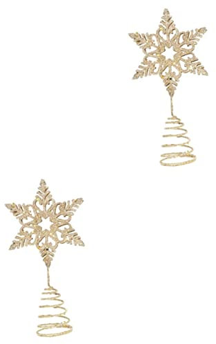 jojofuny 2Pcs Albero Di Natale Top Stella Vintage Ornamento Decoraciones Para Salas De Casa Stella Gioielli Stella Ornamento Stella Di Natale Albero Topper Stella Treetop Per Le Vacanze