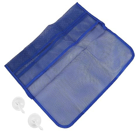 Toyvian Shower Aufbewahrungstasche Mit Saugnäpfen Große Mesh-badetasche Für Spielzeug Fächer Für Badezimmer Blau Praktische Lösung Für Aufbewahrung Von Babyspielzeug Und Zubehör