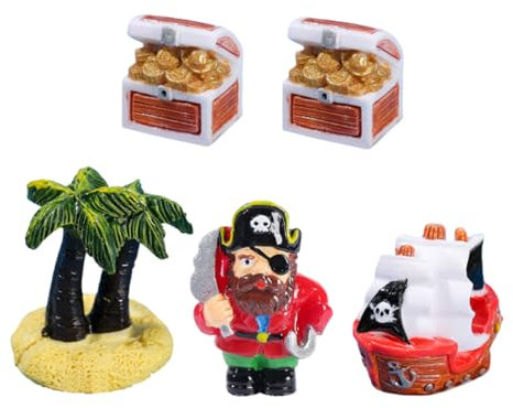 CORHAD Niedliche Mini-Piraten-spielfiguren Für Strand-sandkasten- Miniatur-Piraten-Set Aus Kunstharz
