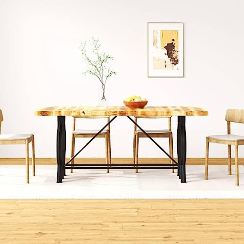 Iiaky Esszimmertisch Raues Mangoholz Massiv 180 cm KüChentische Esstisch Ausziehbar Holz