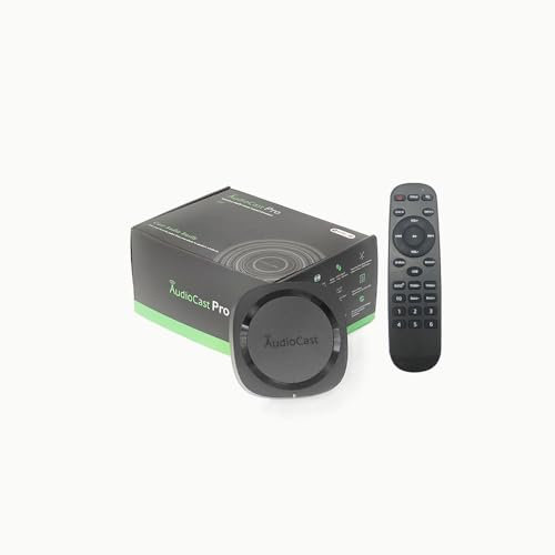 Audiocast Récepteur audio WiFi sans fil multi-pièces pour systèmes de haut-parleurs Convertit les haut-parleurs filaires en Airplay sans fil WiFi Ethernet Bluetooth et compatibilité de contrôle à