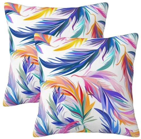 Kissenbezug 40x40 cm 2er Set Herbst Deko Kissen Bunt Rosa Kissenbezug,Quadrat Kissenbezüge,Weicher Sofakissen,Kissenhülle Herbst,Zier Kissen Mit ReißVerschluss,Couch Deko Schlafzimme Gifts 16x16Inch