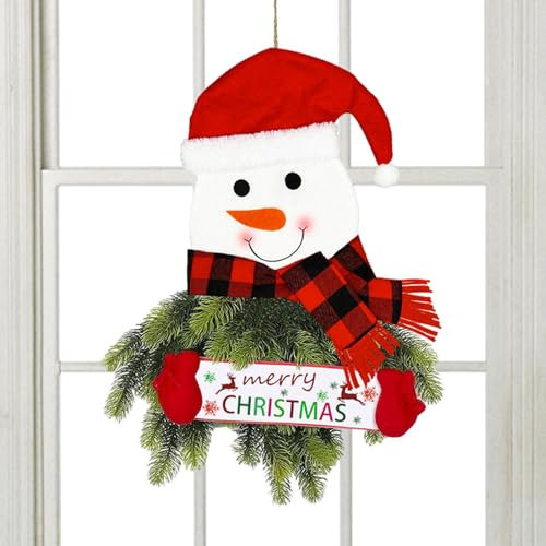 Generisch Weihnachtstürkranz, Weihnachtszwerge Fensterkränze - Weihnachts-Türhänger Weihnachts-Türschild mit LED-Lichtern | Frohe Weihnachten Türanhänger, Weihnachtskranz für Türen