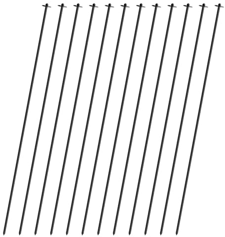 JPOIP Gartenpfahl-Netzstütze, schwarz, robust, pulverbeschichteter Stahlrahmen, Gartenzaun, Pflanzen- und Pflanzenschutz vor Wildtieren (6 Sets)