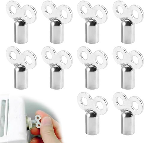 xianshi 10 Stück Heizkörper Entlüftungsschlüssel,Entlüftungsschlüssel für Heizkörper,Schlüssel zum Entlüften von Heizungen einsetzbar stabil & robust passend für Heizungen Heizkosten sparen senken