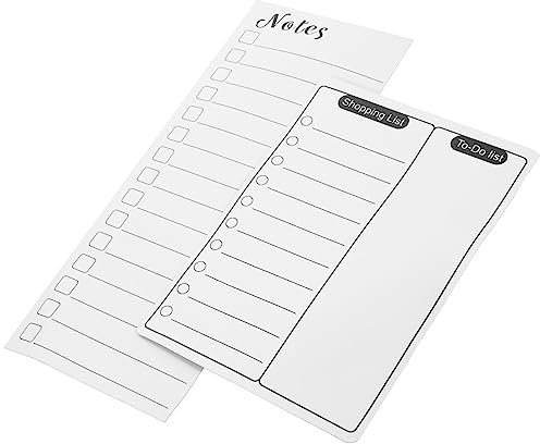 SHINEOFI 2piezas Pizarra Magnética Para Nevera Blancas Borrado Seco Para Mensajes y Recordatorios Para Escribir y De Tareas