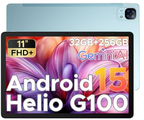 DOOGEE Tab E3 Tablet 11 Pulgadas, 32GB+ 256GB/TF 2TB Tablet Android 15, Octa-Core Helio G100, Tablets 4G Dual SIM+ WiFi 5G, 8800mAh, Gemini AI, 13MP+5MP/GPS/BT5/OTG/FACE ID/Doble Altavoces/Jack 3.5mm