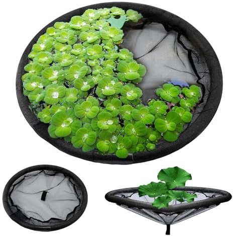 Floating Pond Planter, Round Floating Flora Fish Barrier, Plant Ring for Ponds & Water Features, Fine Mesh Protector for Aquatic Plants, Garden Pond Decor