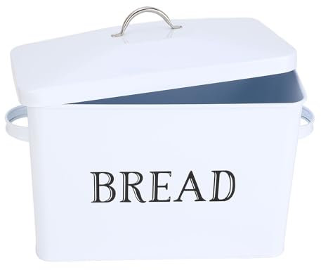 SIXRUN Cestino di Stoccaggio del Pane in Metallo Agricolo Design Quadrato Molto Portatile per un Uso di Spazio Efficiente