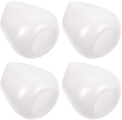 ULTECHNOVO Lot De 4 Tasses à Lait En Céramique Sans Anse, Petites, Blanches, Multifonctionnelles, Pour Sauces, Lait, Miel – Ustensiles Cuisine Polyvalents, Usage Domestique Et Professionnel