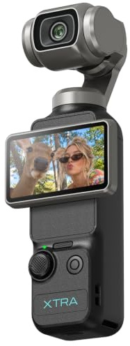 Xtra Muse, Vlogging Camera with 1'' CMOS & 4K/120fps Videos, Pocket Camera with 3-Axis Gimbal Stabilizer, Fast Focusing, Face/Object Tracking, Digital Video Camera for Photography, Digital Camera