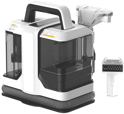 Pulitore portatile per tappeti CYTBEK con aspirazione da 11 kPa per macchie di animali domestici, tappezzerie, tappeti e sedili auto - Include doppie spazzole e serbatoi d'acqua