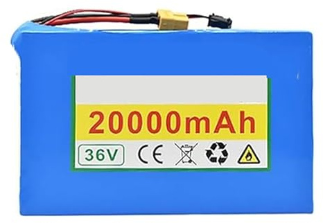 36V E-Bike Pedelec Akku, 36V 20AH 10S2P Elektro-Fahrrad Batterie Mit Ladegerät Und BMS High Power Batterie Für 250W-800W Elektrofahrrad Scooter Motor 36V 20Ah,XT60