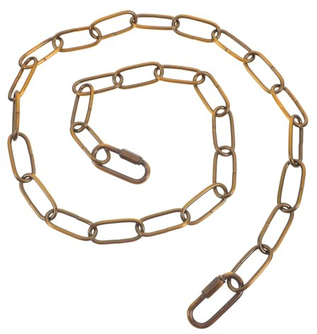 iplusmile Cadena De Hierro Para Lámpara Colgante De Araña Con Cierres De 4 Mm, Extensión Ajustable De 3x0.9 Metros, Color Oro Antiguo, Repuesto Resistente Para Salas De Estar y Dormitorios