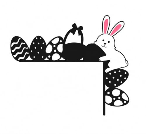PIujsym Osterdeko Türrahmen 1 Stück Hasen Deko Für Ostern Deko Fenster Und Tür Eckdesign Langlebiges Material Ostern Deko Für Wohnzimmer Flur Küche