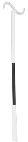 MAGICLULU Bâton D’Aide à L’Habillage en Plastique Solide, Chausse-Pied Long Manche Réglable Blanc et Noir, Dispositif Multifonction pour Personnes Âgées et Femmes Enceintes – Assistance