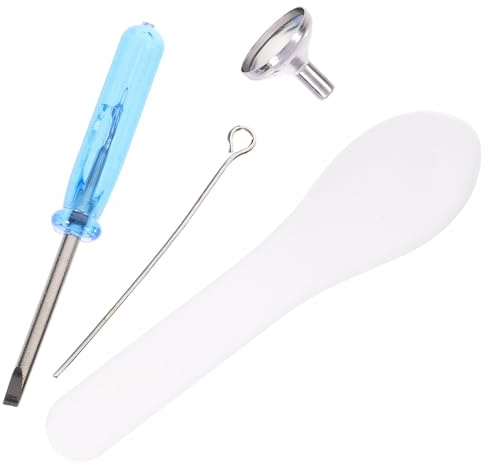 Veemoon Kit de Remplissage pour Urne Funéraire en Acier Inoxydable 4 Pièces Mini Entonnoir Métallique Bleu, Tournevis Plat, Cuillère et Entonnoir Distributeur, Accessoire pour Bijoux