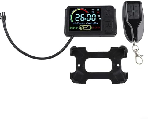 Calentador de estacionamiento de vehículos de 12 V/24 V 1-5 kW con interruptor de pantalla LCD y control remoto, diseño portátil compacto para camiones, furgonetas, barcos, autocaravanas y otros